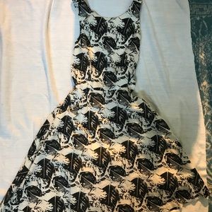 Black and white print dress